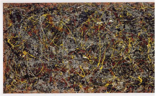 Obraz Number 5 (1948) od Jacksona Pollocka. Zdroj: wikiart.org.